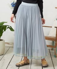 GJHFD37200 Jocomomola(ホコモモラ) 【2WAY】Ambos チュールリバーシブルスカート ライトグリーン