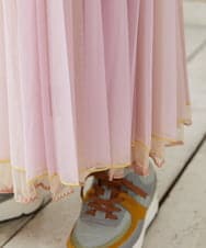 GJHFD37200 Jocomomola(ホコモモラ) 【2WAY】Ambos チュールリバーシブルスカート ベージュ