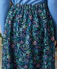 GJHFD50200 Jocomomola(ホコモモラ) El Rucio フラワープリントレースフレアスカート［オケージョン］ ブラック