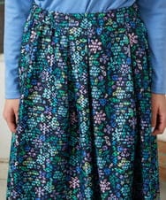 GJHFD50200 Jocomomola(ホコモモラ) El Rucio フラワープリントレースフレアスカート［オケージョン］ ブラック