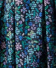 GJHFD50200 Jocomomola(ホコモモラ) El Rucio フラワープリントレースフレアスカート［オケージョン］ ブラック