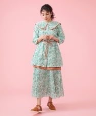 GJHFS02230 Jocomomola(ホコモモラ) Salamanca タックスカート ブルー