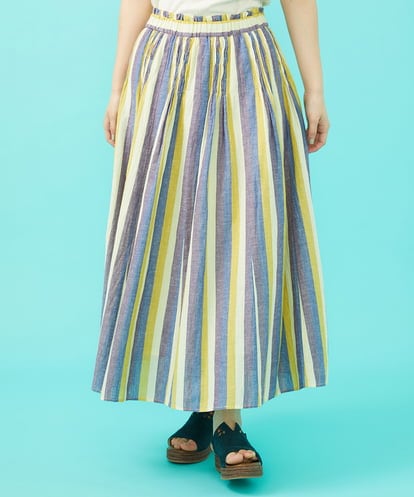 GJHGA30220 Jocomomola Raya スモッキングストライプスカート