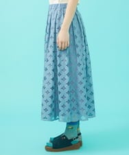 GJHGA36230 Jocomomola(ホコモモラ) Flor 総レーススカート ライトブルー