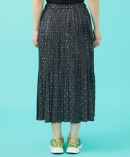 GJHGA72240 Jocomomola(ホコモモラ) 【日本製】ダンガリードットプリーツスカート ダークグレー