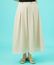 GJHGB52220 Jocomomola(ホコモモラ) Fruta delicada ラッセルレーススカート ベージュ
