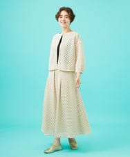 GJHGB52220 Jocomomola(ホコモモラ) Fruta delicada ラッセルレーススカート ベージュ