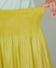 GJHGD37220 Jocomomola(ホコモモラ) Cama de flores フラワーカットジャカードスカート イエロー