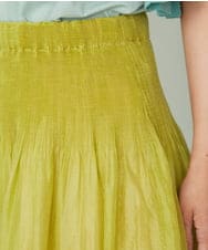 GJHGD37220 Jocomomola(ホコモモラ) Cama de flores フラワーカットジャカードスカート イエロー