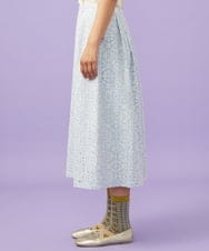 GJHGD50240 Jocomomola(ホコモモラ) Dordado de verano フラワーカットワーク刺繍 ギンガムチェックスカート [オケージョン対応] ライトブルー