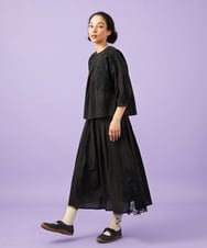 GJHGD70240 Jocomomola(ホコモモラ) Miguelde Cervantes レース付きスカート ブラック