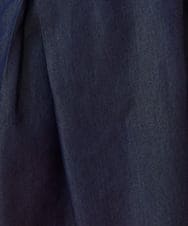 GJHGE42200 Jocomomola(ホコモモラ) Flor デニム 刺繍入りフレアスカート ネイビー