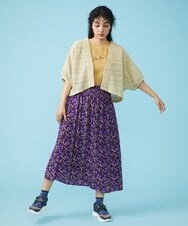 GJHGT03200 Jocomomola(ホコモモラ) Islas cies フワラープリントスカート パープル
