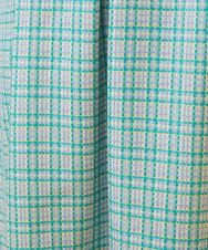 GJHGV50200 Jocomomola(ホコモモラ) チェックジャカードスカート ライトブルー×グリーン