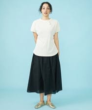 GJHGW40180 Jocomomola(ホコモモラ) Delicado シアースカート ブルーグリーン