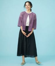 GJHGW40180 Jocomomola(ホコモモラ) Delicado シアースカート ブルーグリーン
