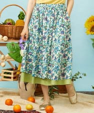 GJHHD01220 Jocomomola(ホコモモラ) Verano en La Mancha フラワープリントスカート アイボリー
