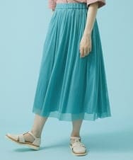 GJHHS34170 Jocomomola(ホコモモラ) wavy チュールシアースカート ライトブルー