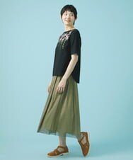 GJHHS34170 Jocomomola(ホコモモラ) wavy チュールシアースカート ライトブルー