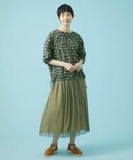 GJHHS34170 Jocomomola(ホコモモラ) wavy チュールシアースカート ライトブルー