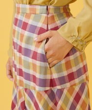 GJHJM36160 Jocomomola(ホコモモラ) Dolce チェックスカート レッド