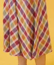 GJHJM36160 Jocomomola(ホコモモラ) Dolce チェックスカート レッド
