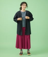 GJHJT37160 Jocomomola(ホコモモラ) タイプライター フレアスカート ピンク