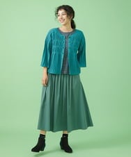 GJHJT37160 Jocomomola(ホコモモラ) タイプライター フレアスカート ピンク