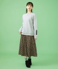 GJHLP31190 Jocomomola(ホコモモラ)  Lau フラワースカート ライトグレー