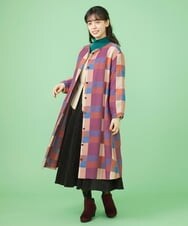 GJHLS34190 Jocomomola(ホコモモラ) シャーリングコーデュロイ フレアスカート グリーン