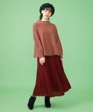 GJHLS37180 Jocomomola(ホコモモラ) 起毛レーススカート パープル