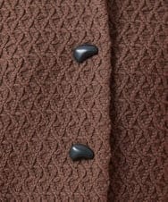 GJJAB04540 Jocomomola(ホコモモラ) Cuerda ラッセル編みロングコート ライトブラウン