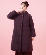 GJJAB39470 Jocomomola(ホコモモラ) ナイロンワッシャーロングダウンコート パープル