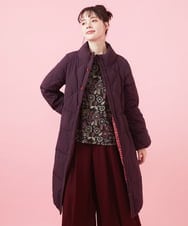 GJJAB39470 Jocomomola(ホコモモラ) ナイロンワッシャーロングダウンコート パープル