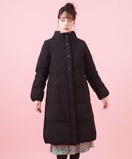 GJJAB39470 Jocomomola(ホコモモラ) ナイロンワッシャーロングダウンコート パープル