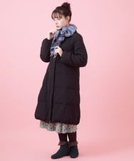 GJJAB39470 Jocomomola(ホコモモラ) ナイロンワッシャーロングダウンコート パープル