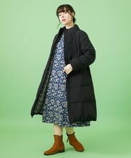 GJJAB39470 Jocomomola(ホコモモラ) ナイロンワッシャーロングダウンコート パープル