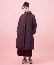 GJJAB39470 Jocomomola(ホコモモラ) ナイロンワッシャーロングダウンコート パープル