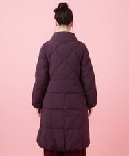 GJJAB39470 Jocomomola(ホコモモラ) ナイロンワッシャーロングダウンコート パープル