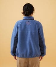 GJJAD71300 Jocomomola(ホコモモラ) Abrigo boa ボアブルゾン ブルー