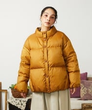 GJJAE38420 Jocomomola(ホコモモラ) 【リバーシブル】Flor Alta ショートダウンジャケット マスタード