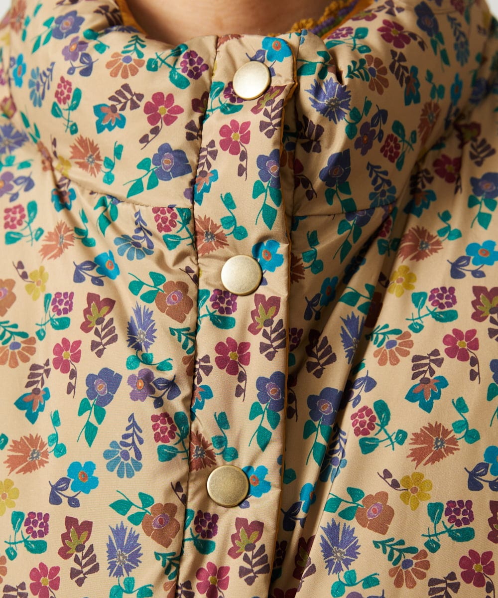 GJJAE38420 Jocomomola(ホコモモラ) 【リバーシブル】Flor Alta ショートダウンジャケット マスタード