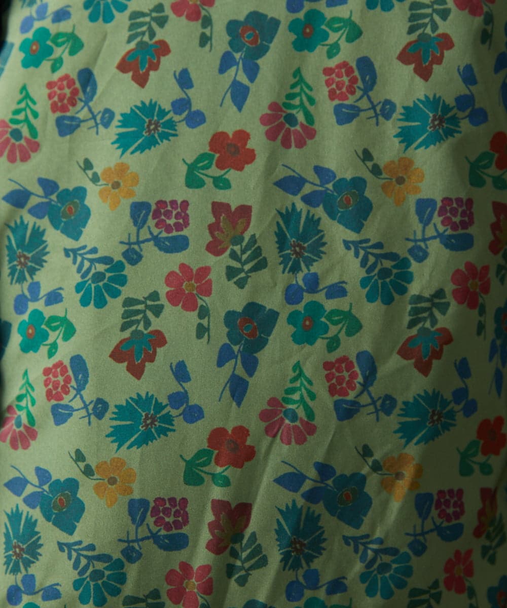 GJJAE38420 Jocomomola(ホコモモラ) 【リバーシブル】Flor Alta ショートダウンジャケット グリーン