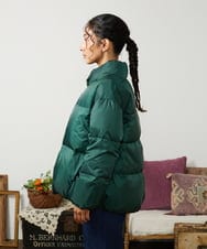 GJJAE38420 Jocomomola(ホコモモラ) 【リバーシブル】Flor Alta ショートダウンジャケット グリーン