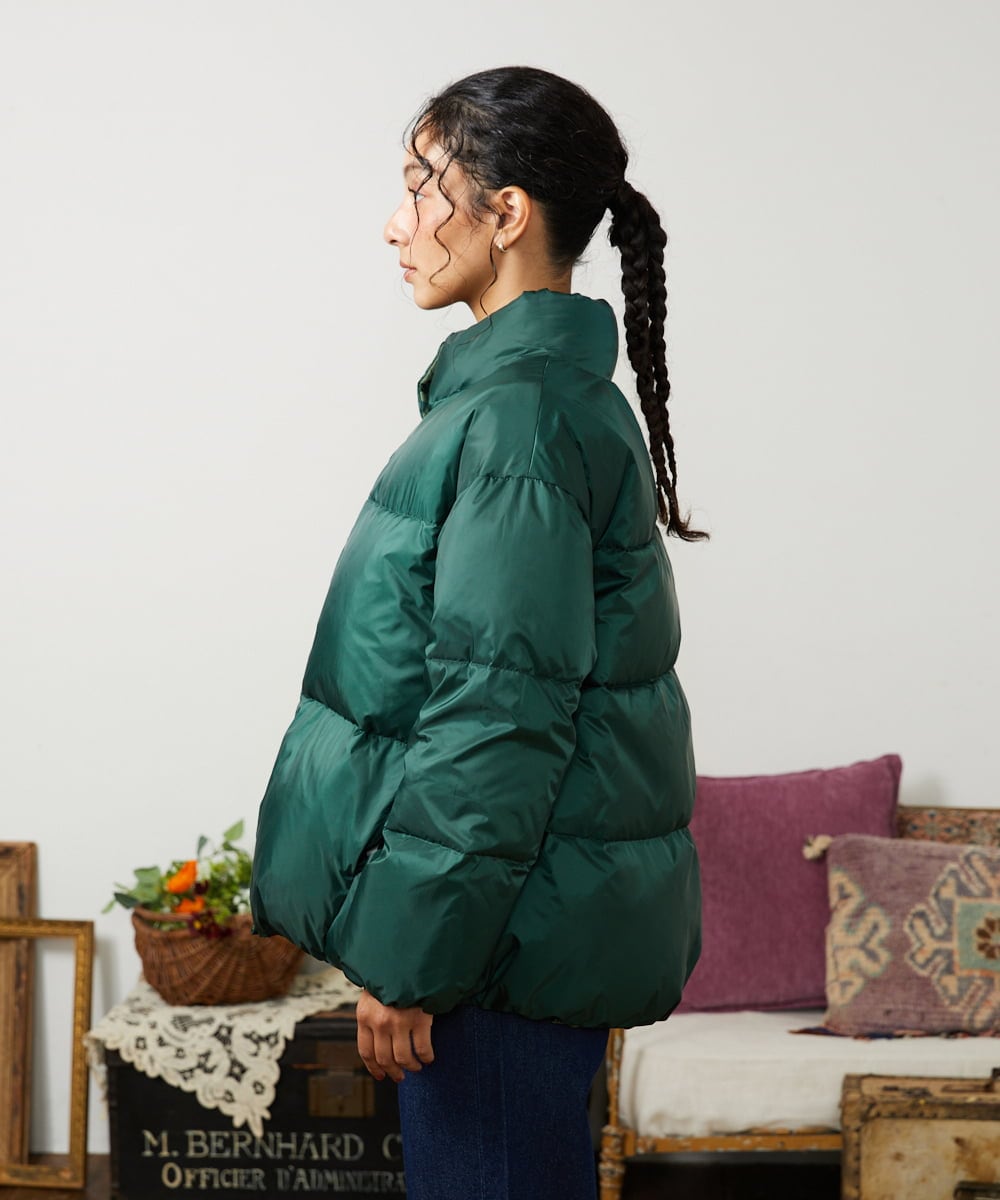 GJJAE38420 Jocomomola(ホコモモラ) 【リバーシブル】Flor Alta ショートダウンジャケット グリーン