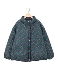 GJJAE38420 Jocomomola(ホコモモラ) 【リバーシブル】Flor Alta ショートダウンジャケット ネイビー