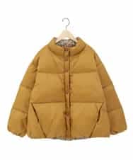 GJJAE38420 Jocomomola(ホコモモラ) 【リバーシブル】Flor Alta ショートダウンコート マスタード