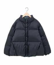 GJJAE38420 Jocomomola(ホコモモラ) 【リバーシブル】Flor Alta ショートダウンコート ネイビー
