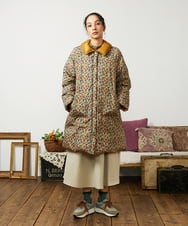 GJJAE39470 Jocomomola(ホコモモラ) 【リバーシブル】Flor Alta ロングダウンコート マスタード