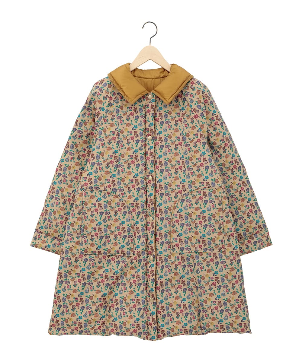 GJJAE39470 Jocomomola(ホコモモラ) 【リバーシブル】Flor Alta ロングダウンコート マスタード